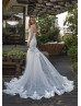 Strapless Classic Lace Tulle Wedding Dress